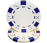 Brybelly Sabot de 50 Argile Composite rayé dés 11.5 Gram jetons de Poker, Blanc