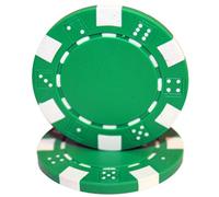 Brybelly Sabot de 50 Argile Composite rayé dés 11.5 Gram jetons de Poker, Green