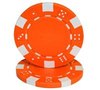 Brybelly Sabot de 50 Argile Composite rayé dés 11.5 Gram jetons de Poker, Orange