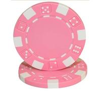 Brybelly Sabot de 50 Argile Composite rayé dés 11.5 Gram jetons de Poker, Rose