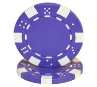 Brybelly Sabot de 50 Argile Composite rayé dés 11.5 Gram jetons de Poker, Violet