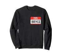 Bryce Étiquette de nom pour bénévolat Événement Personnel Travail école Sweatshirt
