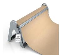 Distributeur de Rouleaux de Papier et Cutter - 61 cm de Long - Excellent Distributeur de Papier de Boucher, Coupe-Papier Cadeau, Support de Papier Artisanal ou Support de Rouleau de Vinyle - Fixation