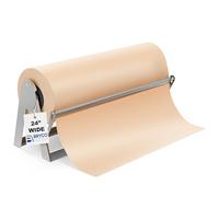 Bryco Goods Distributeur et découpeur de Papier en Rouleau de 61 cm, Montage Mural, Base antidérapante, Acier Robuste, pour Papier Kraft/sulfurisé/d’Emballage, pour Maison/Bureau/Loisirs créatifs