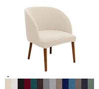 BRYER Housse De Chaise De Salle À Manger, Housses De Chaise De Salle À Manger en Demi-Cercle, Housse De Chaise Extensible avec Accoudoirs, Housses De Chaise De Salle À Manger Amovibles,Beige