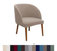 BRYER Housse De Chaise De Salle À Manger, Housses De Chaise De Salle À Manger en Demi-Cercle, Housse De Chaise Extensible avec Accoudoirs, Housses De Chaise De Salle À Manger Amovibles,Kaki