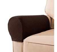 BRYER Housses de Fauteuil, Housses de Protection de Meubles, Fauteuil Extensible, canapé, accoudoirs antidérapants, Housse d'accoudoir pour Chaise, canapé, canapé inclinable, café foncé