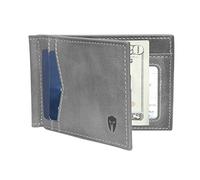 Bryker Hyde Portefeuille fin minimaliste avec blocage RFID à l'intérieur de la poche avant, pince à billets, 9 emplacements, cuir pleine fleur, fin et minimaliste - Gris ardoise, S, portefeuille fin