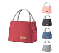BRYN Sac Isotherme Repas, 8.2L Glaciere Souple Isotherme Épaissir, Sac Lunch Box, Lunch Bag Isotherme pour Femmes, Hommes, Enfants, École e Bureau (Rouge)