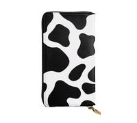Bryptxztxt Cow Spot Portefeuille long pour femme - Portefeuille en cuir synthétique de grande capacité avec porte-cartes et fermeture éclair pour femmes et filles, 3D, 3 D, Décontracté
