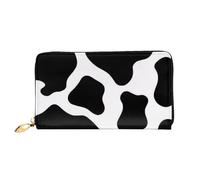 Bryptxztxt Cow Spot Portefeuille long pour femme - Portefeuille en cuir synthétique de grande capacité avec porte-cartes et fermeture éclair pour femmes et filles, 3D, Taille unique, Décontracté