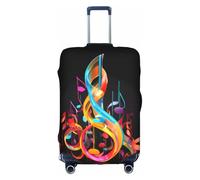 Bryptxztxt Housse de protection pour valise, motif notes de musique colorées, housse de protection à roulettes, résistante aux rayures et élastique, pour tailles S/M/L/XL, 3D, M, Organiseur de sac
