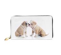 Bryptxztxt Lazy Dog Puppy. Portefeuille long pour femme en cuir synthétique de grande capacité avec porte-cartes et fermeture éclair, 3D, Taille unique, Décontracté