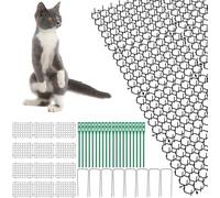Brysalis 12 Pièces Répulsif Chat, Tapis Anti Chat Exterieur, 15×20 cm | Grillage Repousse Chat avec Pointes, Grille Pic Barriere Anti Chat Interieur avec Epine pour Maison Clôture de Jardin Inté
