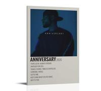 Bryson Tiller Poster mural imperméable pour anniversaire de mariage, résistant à l'humidité, facile à installer et à la décoloration, style cadre, 50 x 75 cm