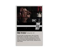 Bryson Tiller True to SelfPoster mural imperméable Impression d'intérieur résistante à l'humidité, facile à installer et résistante à la décoloration, style sans cadre, 50 x 75 cm