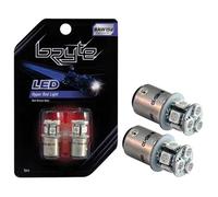 BRYTE 1210661 Lot de 2 Ampoules Baw15D 8 LED Pr21/5 W 12 V Rouge