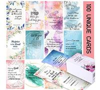 BRYTEFY Lot de 100 cartes de prière pour femme avec versets bibliques assortis, mini cartes d'Écriture pour études bibliques des femmes, cadeaux religieux chrétiens inspirants pour femme