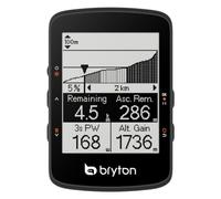 Bryton Rider 460 Ordinateur de vélo GPS LCD 2,6" Aide à la navigation innovante Compatible avec E-Bike et Radar de vélo, 32 heures d'autonomie, Bluetooth ANT étanche