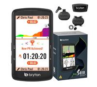 Bryton Rider S810 Pack GPS Vélo avec écran Couleur 3,5" en Verre incurvé 2,5D, 50 h d’autonomie, Carte Europe Hors Ligne, Guidage Virage par Virage, Ant+/BLE, Segments Strava Live, capteurs Inclus