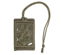 Brytzky Étui tactique pour carte d'identité avec cordon MOLLE/PALS, poche transparente, 3 emplacements pour cartes, porte-stylo - Pochette EDC - Olive