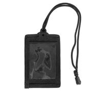 Brytzky Étui tactique pour carte d'identité avec cordon noir - Avec MOLLE/PALS, poche transparente, 3 emplacements pour cartes, porte-stylo - Pochette EDC