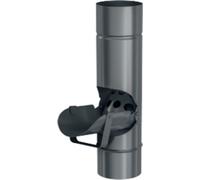 BRYZA Bavette d'eau de pluie galvanisée Ø 100 mm, noir RAL 9005