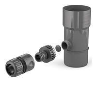 BRYZA® Drain de gouttière pour citerne de Pluie DN Ø 90 mm Graphite | Récupérateur d'eau de Pluie Speedy pour Tuyau de Descente de Tuyau d'arrosage, raccord Rapide