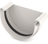 BRYZA Façade de gouttière DROITE en plastique Ø 100 mm, blanc RAL 9010