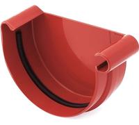 BRYZA Gouttière avant DROITE plastique Ø 75 mm, rouge RAL 3011