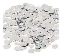 BRZIKWT Beaux confettis de table ronds en feuille métallique argentée pour remplir des ballons, mariage, anniversaire, fête, festival (15 mm, 60 g)