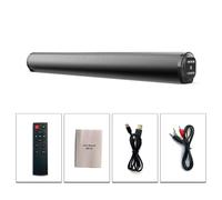 BS-10 2.0-CH Populaire PC Barres De Son Sans Fil Bluetooth HautréusTV Home Cinéma Haut-Parleur 20W Barre De Son Télécommande Et Bouton De Contrôle - Type Black
