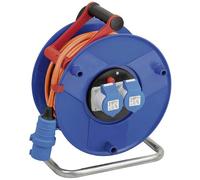 Brennenstuhl 1182760100 A1941101421182760100 Enrollacables Garant IP44 H07RN-F 3G2,5 con tomas CEE de 3 polos (25 m), Bleu, orange, 25m