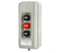 BS-315 Interrupteur de déclenchement 3P pour systèmes de commande de moteur, bouton poussoir nominal 500 V 2,2 kW avec coque en métal épais et trois contacts normalement ouverts