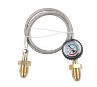 BS 341 No. 3 Tuyau adaptateur de transfert pour station de recharge de cylindre argon avec G 5/8" pour filetage RH pour bouteilles de gaz lourdes, acier inoxydable haute pression (Style 3)