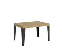 BS COM Table Extensible 90x130/234 cm Flame Chêne Nature Cadre Anthracite