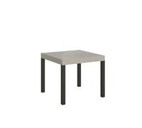 BS COM Table Extensible 90x90/246 cm Everyday Cachemire Pieds Anthracite