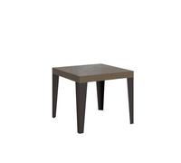 BS COM Table Extensible 90x90/246 cm Flame Taupe Pieds Anthracite