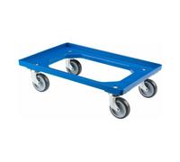 BS Rollen BS Rollen Collecteur de rouleaux polyvalent avec plaque TPR, bleu, charge 250kg Quantité:1