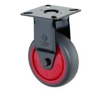 BS Rollen BS Rollen Roulette fixe A810.A85.03, diamètre 75 mm, L 25 mm, 60 kg avec plaque de fixation, gris Quantité:1