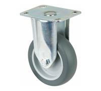 BS Rollen BS Rollen Roulette fixe C110.A80, diamètre 100mm, L 30mm avec plaque de fixation, gris 80kg Quantité:1