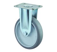 BS Rollen BS Rollen Roulette fixe C110.A80, diamètre 125 mm, L 31 mm avec plaque de fixation, gris 100 kg Quantité:1