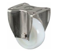 BS Rollen BS Rollen Roulette fixe, diamètre 125 mm, L 45 mm, 700 kg, HS110 .B14, avec plaque de fixation blanc Quantité:1