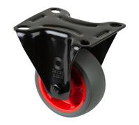 BS Rollen BS Rollen Roulette fixe L810.B44.081.03, diamètre 80 mm, L 32 mm, 100 kg avec plaque de fixation, gris Quantité:1