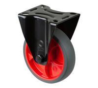 BS Rollen BS Rollen Roulette fixe L810.B44.126.03, Ø 125 mm, L 32 mm, 120 kg avec plaque de fixation, gris Quantité:1