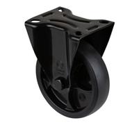 BS Rollen BS Rollen Roulette fixe L810.B44.126.06, diamètre 125 mm, L 32 mm, 120 kg avec plaque de fixation noir Quantité:1