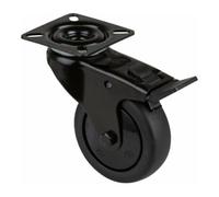 BS Rollen BS Rollen Roulette pivotante A820.A85.075 avec plaque, Ø 75 L 25mm, 60kg TPR Quantité:1