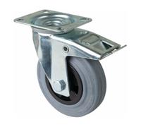 BS Rollen BS Rollen Roulette pivotante avec frein total, diamètre 125 mm, L420.B46 100kg, acier Quantité:1