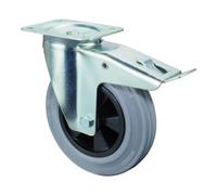 BS Rollen BS Rollen Roulette pivotante avec frein total, diamètre 200 mm, L420.B46 205kg, acier Quantité:1