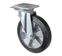 BS Rollen BS Rollen Roulette pivotante avec frein total, diamètre 250mm, L420.I80 450kg, acier Quantité:1